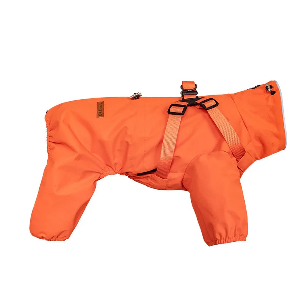 Paw Élégance – Waterproof Reflective Dog Jacket with Harness