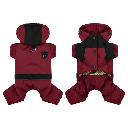 Paw Élégance – Waterproof Reflective Winter Coat with Hood