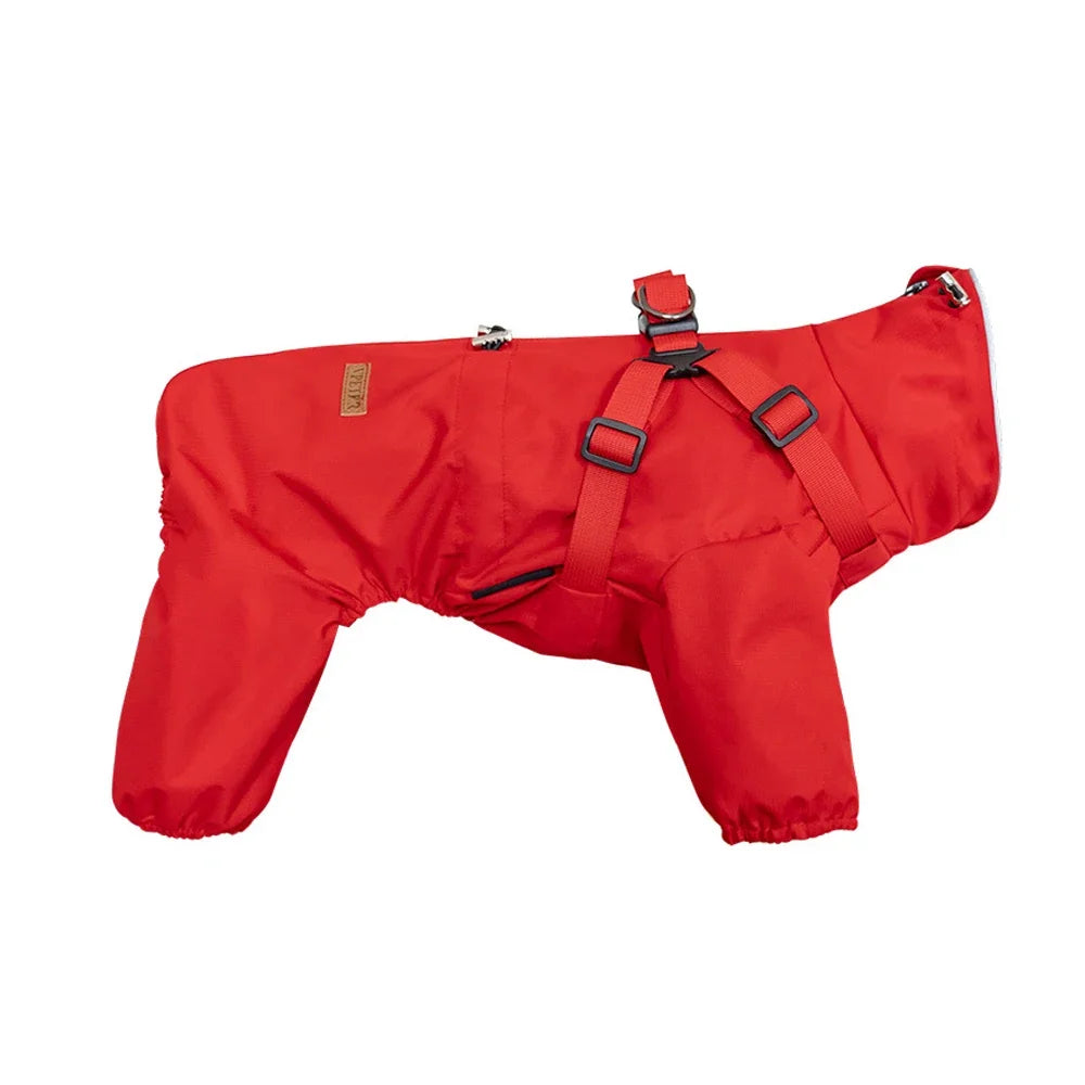 Paw Élégance – Waterproof Reflective Dog Jacket with Harness