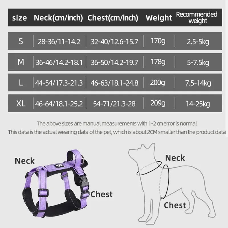 Paw Élégance – Reflective Comfort Harness