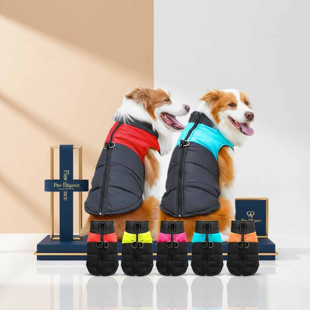 Paw Élégance™ Winter Comfort Vest – Waterproof, Warm & Stylish Protection