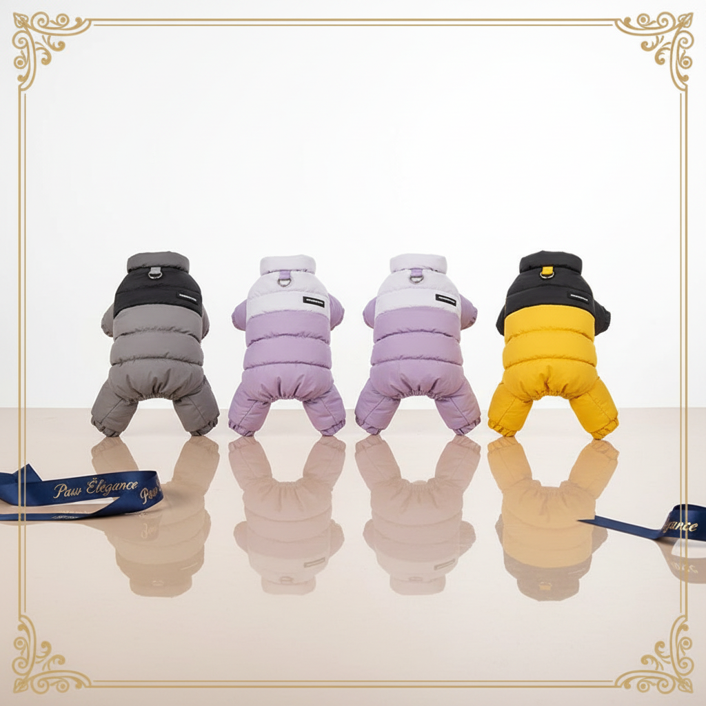 Paw Élégance™ Winter Élitaire 4-Leg Waterproof Coat – Ultimate Warmth & Protection