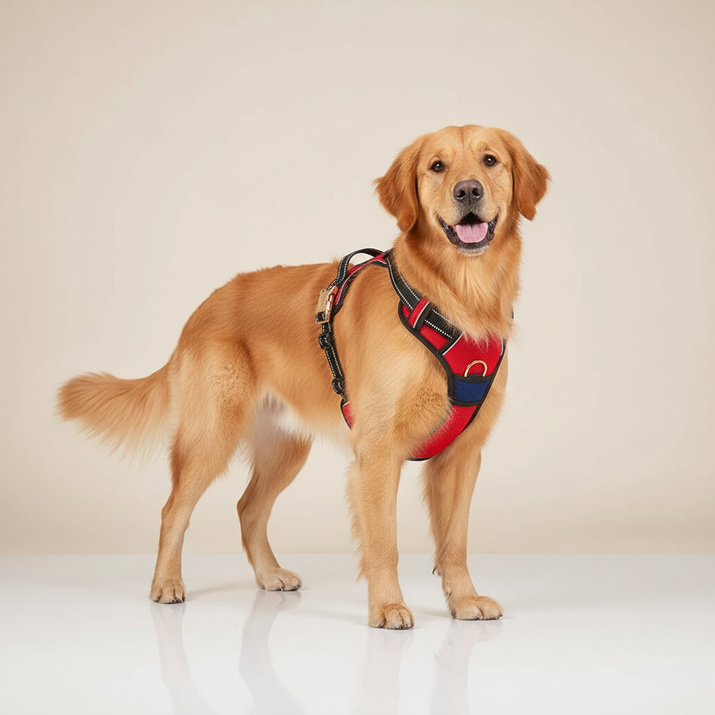 Paw Élégance – No-Pull Reflective Control Harness for Large Dogs